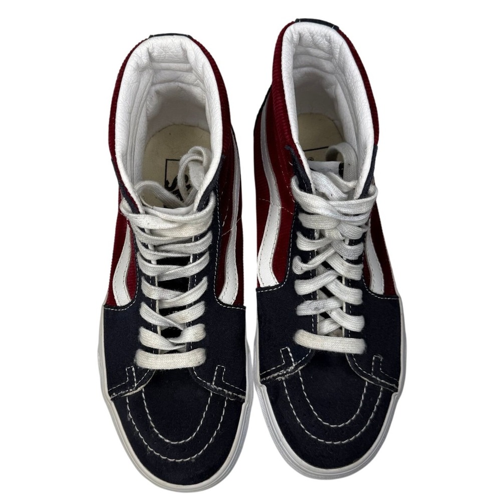 Vans Off The Wall skateboard Shoes Men's Size 4 or women 5.5 Blue & Burgundy